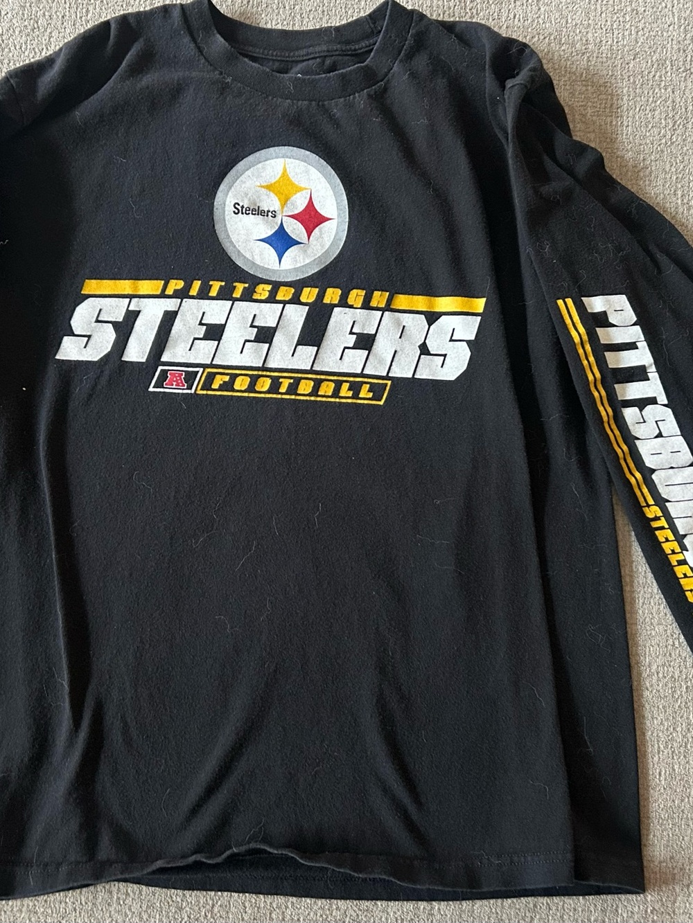 Pittsburgh Steelers Black Long-Sleeve Mens Tee
